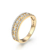 Anel Aro Triplo Moissanite Ouro / 12 Aneis 1004