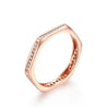 Anel Cravejado Com Pedras Moissanite Rosé / 12 A. M Gold -