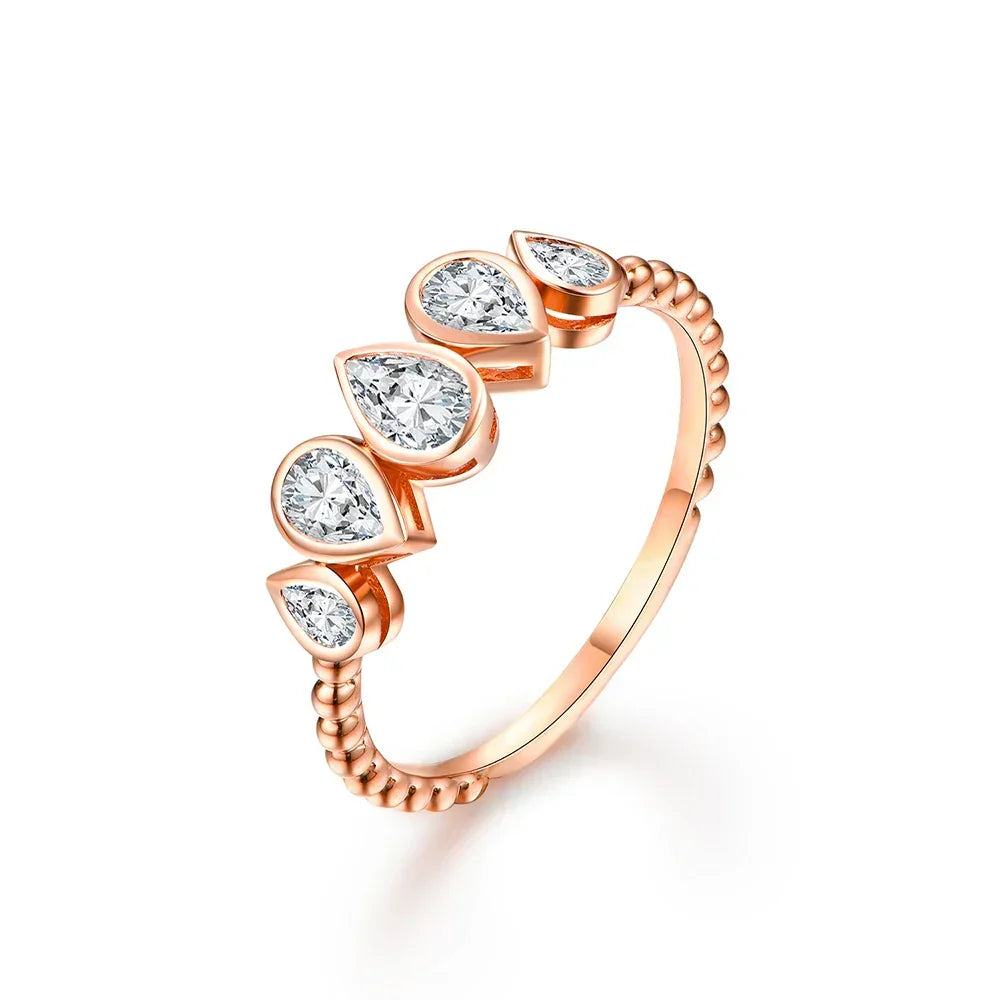 Anel Gota Moissanite Rosé / 12 A. M Gold - 09