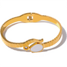 Bracelete Com Ponto De Luz Dourado