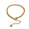 Pulseira Com Globos Quadrados Dourado Pulseiras 3019