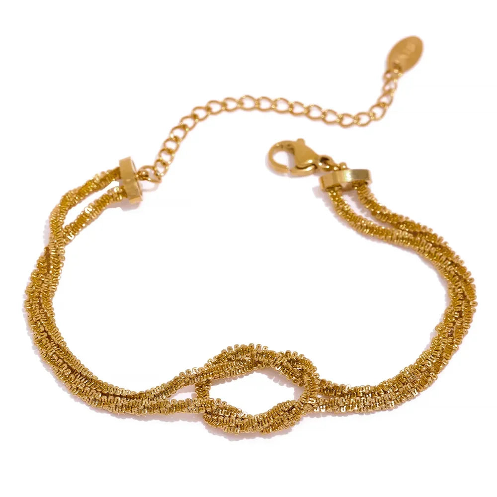 Pulseira Curvada Gypsophila Dourado Pulseira 60