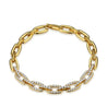 Pulseira De Elos Cartier Com Moissanite / Ouro 18Cm P. M Gold - 18